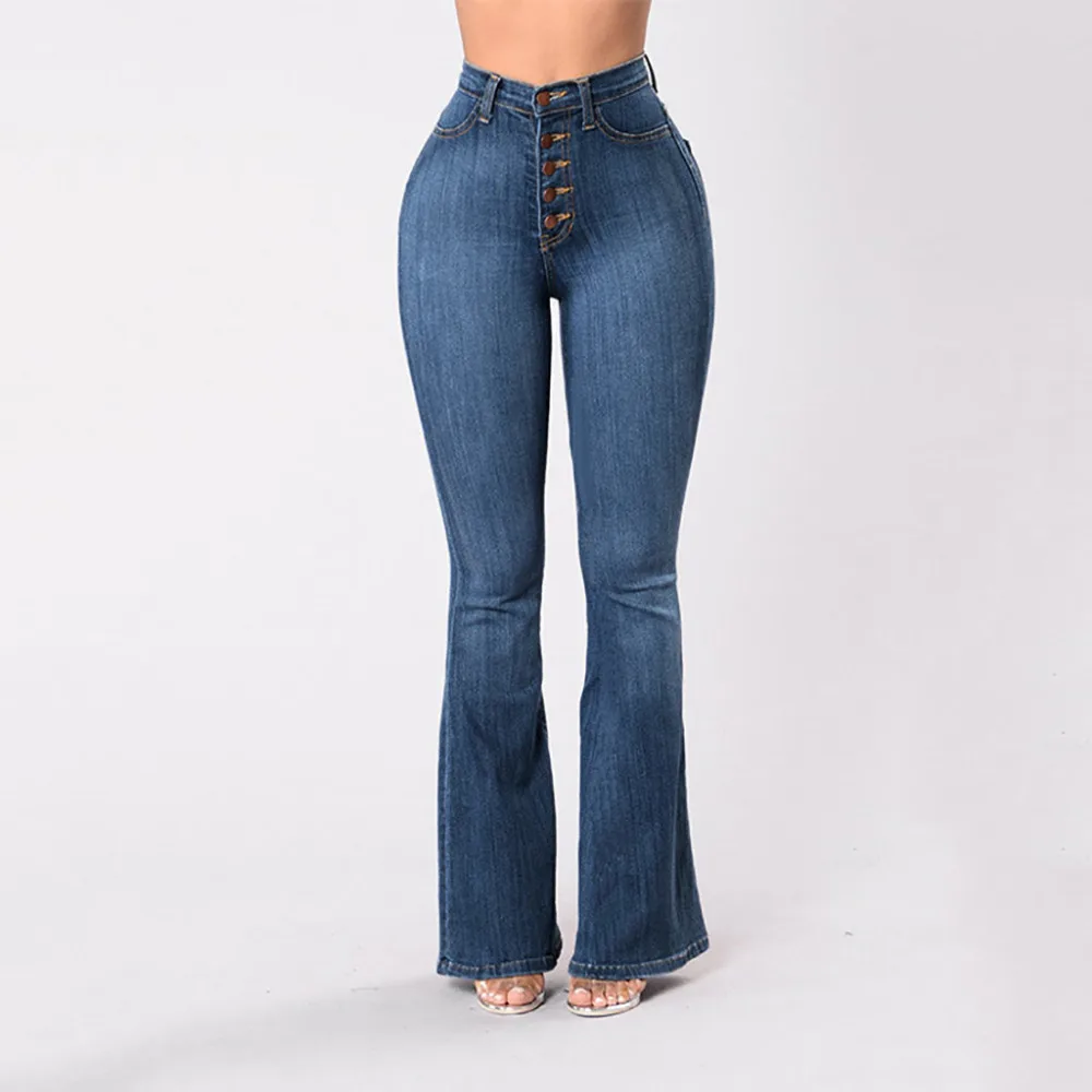 boot cut jeans Women Autumn Elastic Plus Loose Denim Pocket Button Casual calca jeans jeans woman 2019 2.23 boot cut jeans Women Autumn Elastic Plus Loose Denim Pocket Button Casual calca jeans jeans woman 2019 2.23