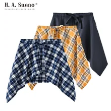 H. A. Sueno новые мужские шорты в стиле хип-хоп, клетчатые мужские шорты для танцев, свободные, свободный размер, Короткие штаны для мужчин и женщин/5
