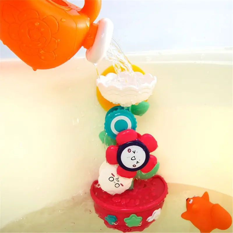 Fill Flow And Spin Flower Bath Toys With Watering Pot For Toddlers Babies Kids 1 2 3 Year Old Boys Girls Bathtub Toys Bath Wall Fill Flow And Spin Flower Bath Toys With Watering Pot For Toddlers Babies Kids 1 2 3 Year Old Boys Girls Bathtub Toys Bath Wall