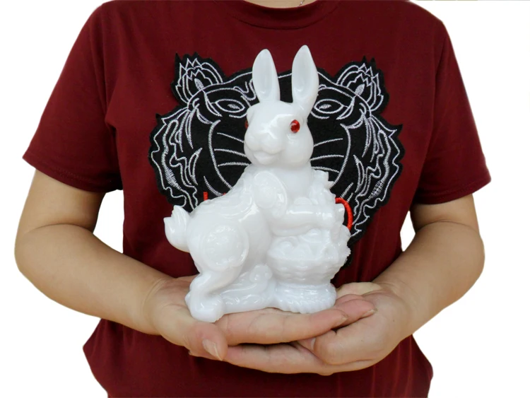 Украшение Искусство Wanlang lucky rabbit crafts орнаменты зодиака ювелирные изделия креативный свадебный подарок Кролик нефритовые украшения