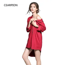 CEARPION Женская одежда для сна с длинными рукавами, одежда для сна, рубашка, сексуальный халат, мягкое атласное красное интимное нижнее белье, короткий халат