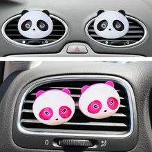 MR TEA 1Pair Cute Panda Eyes Jump Air Vent Conditioning Air Freshener Car Outlet Perfume Auto Interior Decoration Car Stylings