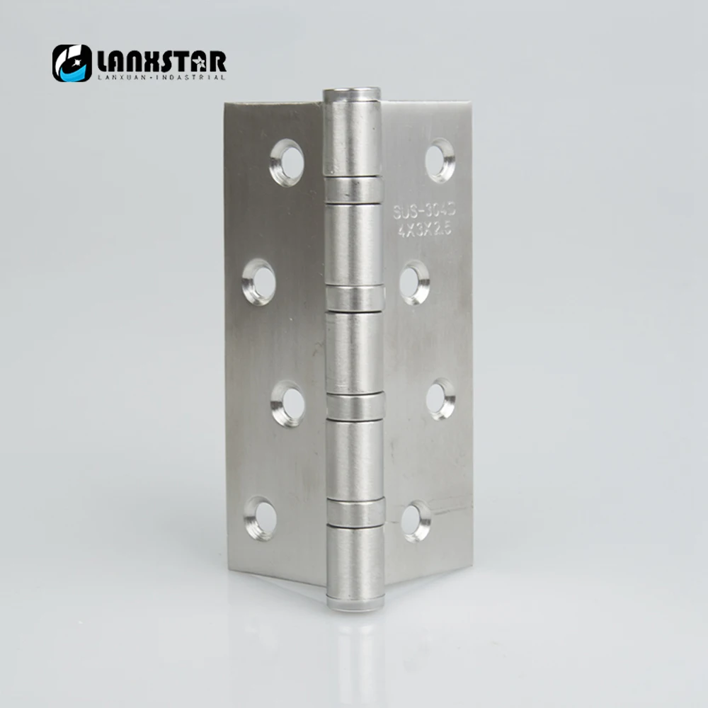 High Quality SUS304 Stainless Steel Ball Bearing 4 inch Flat Opening Hinge 4*3*2.5 Ultra Quiet Door Hinges