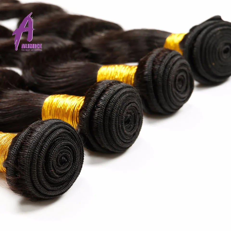 Brazilian Virgin Hair Body Wave 4 Bundles brazilian hair weave bundles 100% Unprocessed Virgin Human Hair Bundles Brazilian  Body Wave Alimice (6)