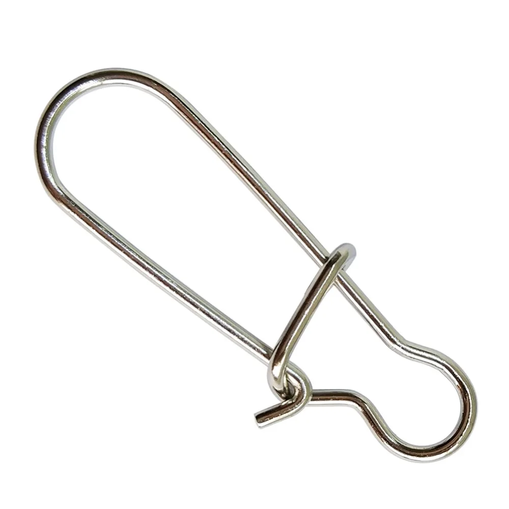 1000pcs Hooked Snap Pin Stainless Steel Fishing Barrel Swivel Safety