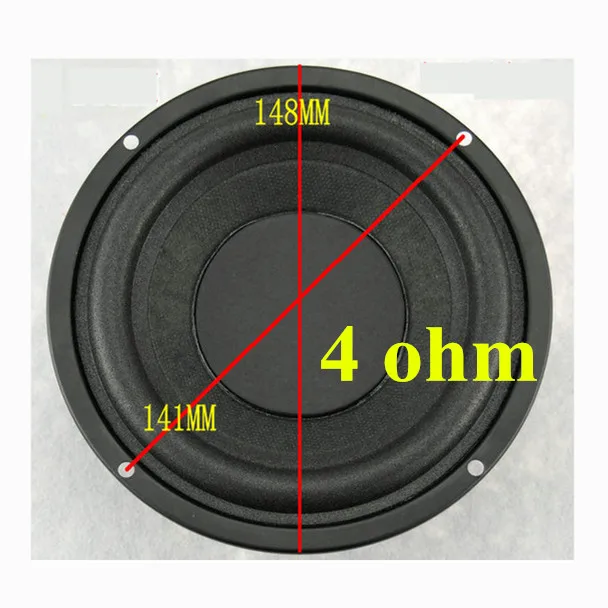 5,25 дюймов НЧ-динамик HiFi двойной магнитной 4/8 Ом 2 шт./лот - Цвет: round 4 ohm