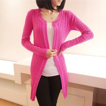 

Women Long Cardigan Sweaters O Neck Long Sleeve Knitwear Blusas de inverno feminina Sueter Mujer Kardigany damskie