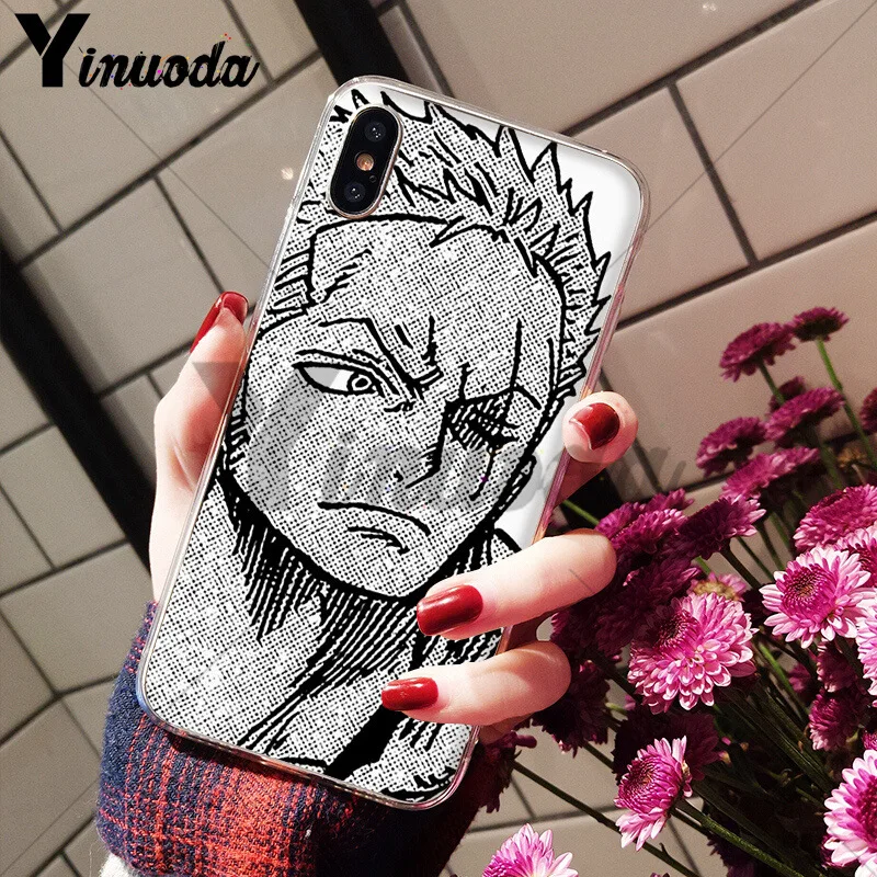 Yinuoda one piece Roronoa Зоро уникальный роскошный силиконовый чехол для телефона для iPhone 8 7 6 6S Plus X XS max 10 5 5S SE XR Coque Shell - Цвет: 6