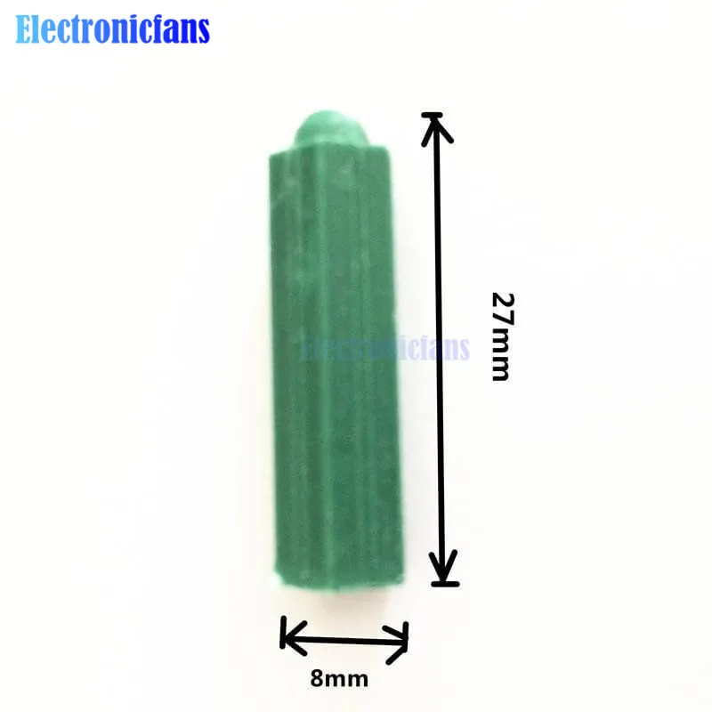 50PCS Green Plastic Wall Plugs Fixing Anchor Plug for Masonry Screw 8mm x 27mm