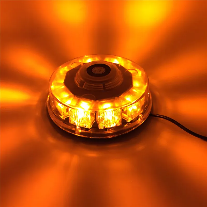 LED Waterproof Yellow DC12V Car Truck Police Strobe Warning light