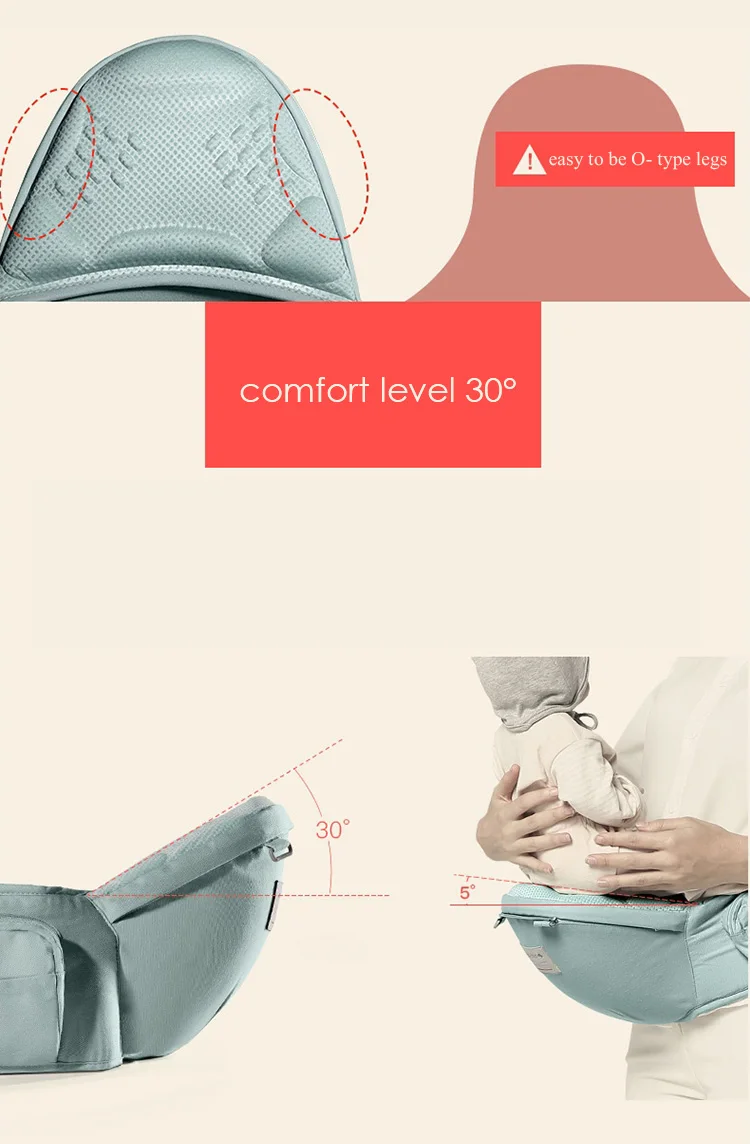 Babycare Регулируемый Детский 3D поясной стул Эргономичный безопасность Перевозчик 360 четыре положения Хипсит младенец новорожденных слинг переноски ремень