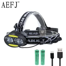 3000 люмен, ИК-датчик, налобный фонарь, индукционный налобный фонарь, 4* T6+ 2* COB, светодиодный налобный фонарь, фонарь с зарядным устройством