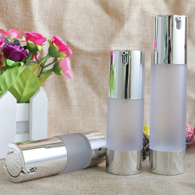 1 pz 15ml/30ml/50ml smerigliato pompa Airless vuoto Scrub bottiglia articoli da toeletta contenitore Dispenser di plastica bottiglie cosmetiche da viaggio 3