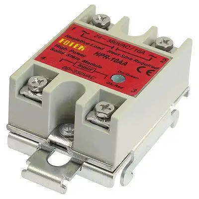 

HPR-10AA 10A DIN Rail Solid State Module Relay 80-250VAC Input