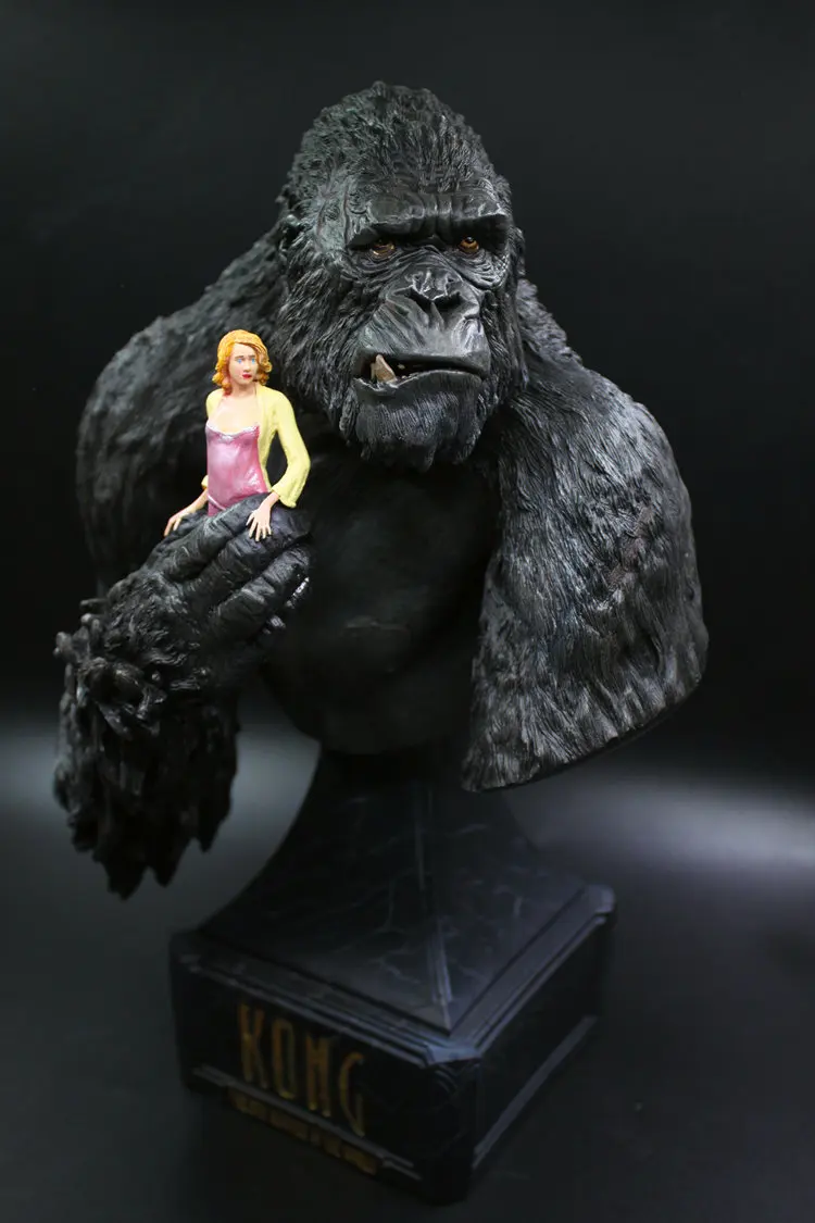

[Best] 30cm King Kong : Skull Island Orangutan and Woman Coloring resin figure statue toy Collection model desk decoration gift