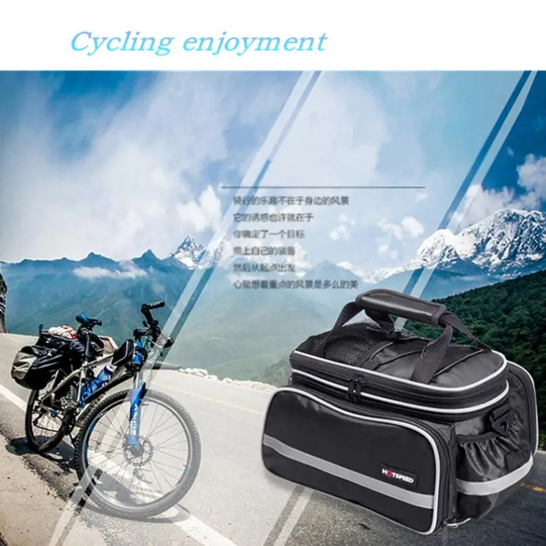 

Bicycle Luggage Bag Road Mountain Bike Rear Seat Rack Cargo Carrier Container Bag with Rainproof Cover Bicycle Accessories