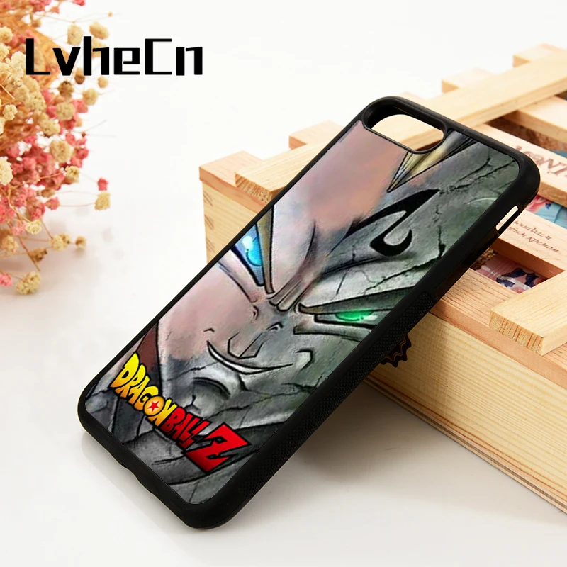 

LvheCn 5 5S SE 6 6S Phone Cover Cases For iPhone 7 8 PLUS X Xs Max XR Soft Silicone Rubber Vegeta Half Majin Dragon Ball