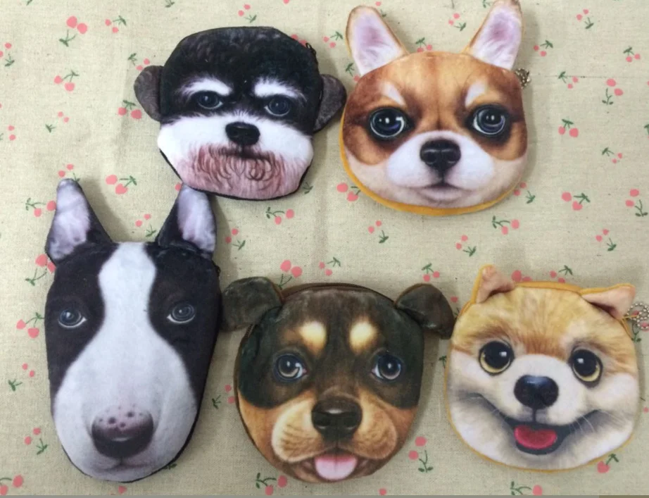 

Popular Gift Plush Coin Purse - 10CM Approx. Dog Coin BAG , Doggies Cash Pouch Purse Wallet ; Pocket BAG Keychain