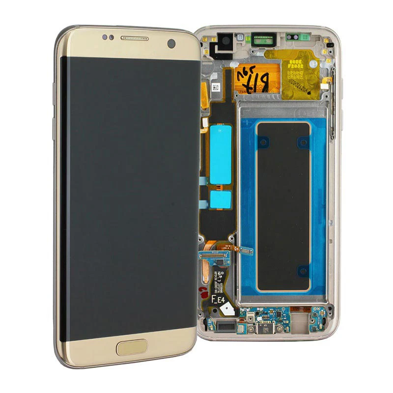 AMOLED S7 edge дисплей для Samsung Galaxy ЖК-дисплей экран дигитайзер сборка с рамкой SM-G935 G935
