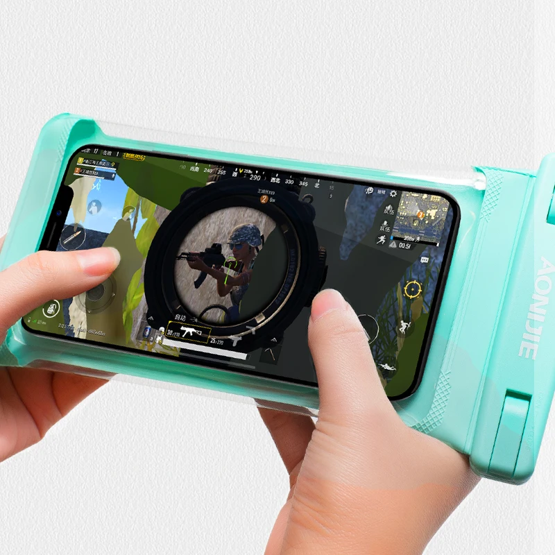 AONIJIE Waterproof Phone Case Cover Touch Screen Cellphone Dry Diving Bag Pouch For River Trekking Swimming Beach Drifting