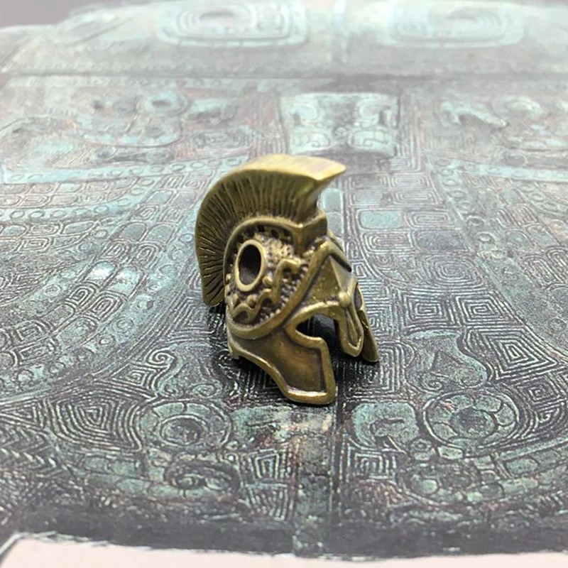 

Brass Greek Hat Knife Beads Umbrella Rope Bead Outdoor Knife Gadgets Pendant