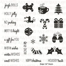 

InLoveArts 2018 New Christmas Clear Stamps Santa Claus Snowman Penguin New Clear Stamps for Scrapbooking Card Decor Craft Stamp