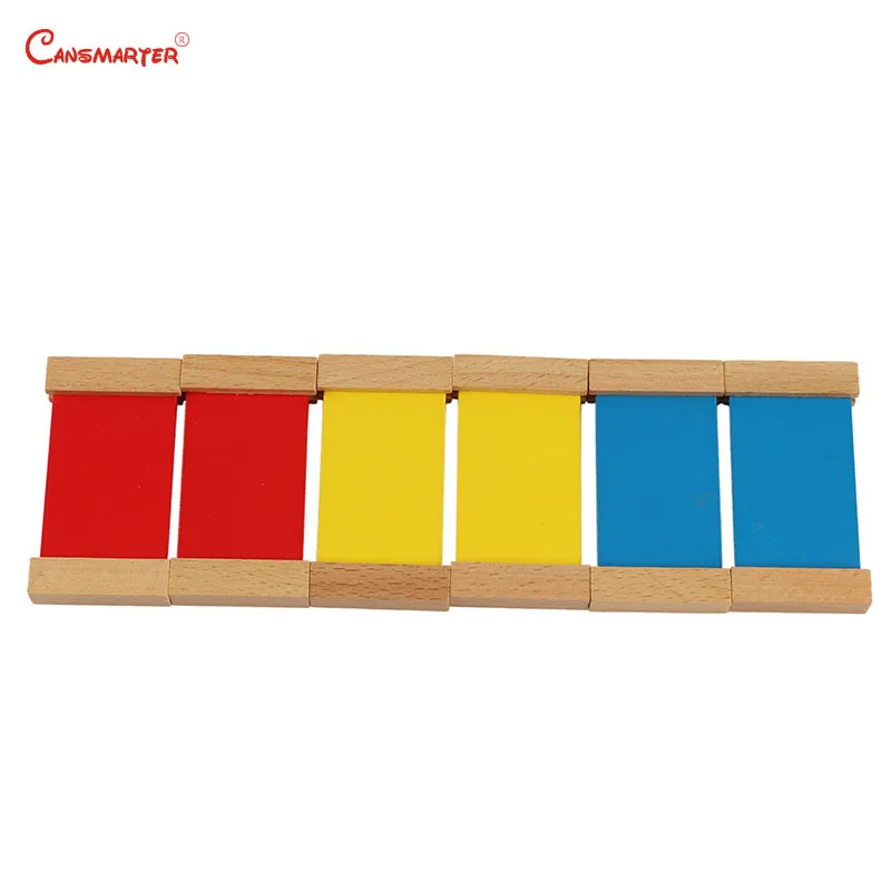  Sensory Wooden Color Tablets 1st Box Montessori Toys and Games Colored Board 6 Pieces Educational T - 4000001487857