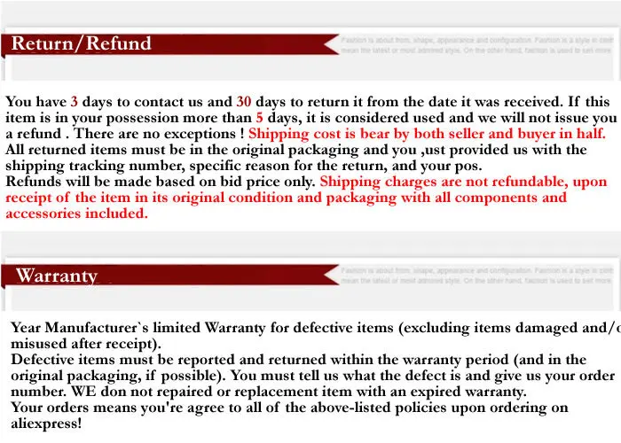 warranty