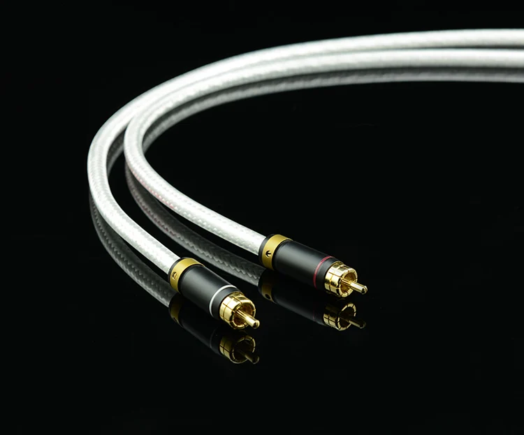 MPS аудиокабель высококачественный 2 RCA к 6N OFC Hi Fi 99.99997% 5U позолоченный кабель для