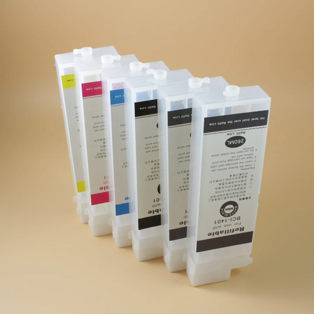 

6 Pieces Ink Cartridge for Canon IPF510 Ink Cartridges Refillable With Chips 102