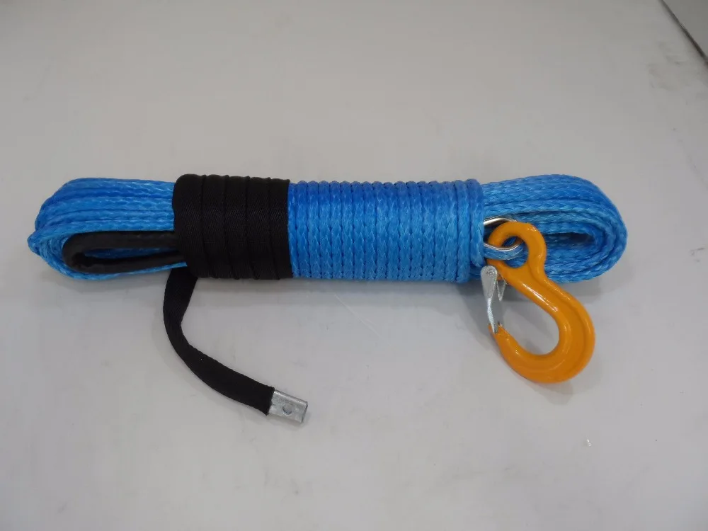 الأزرق 8 ملليمتر * 30 متر كابل atv الونش ، الاصطناعية ونش حبل ل الطرق الوعرة ، قبالة الطريق حبل ، كيفلر ونش حبل