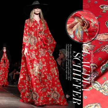

2016 Telas Patchwork Patchwork Fabric Jenny Silk Chiffon Printing And High-end Fabrics [gem] Fur Gold Beach Skirt Tulle Craft