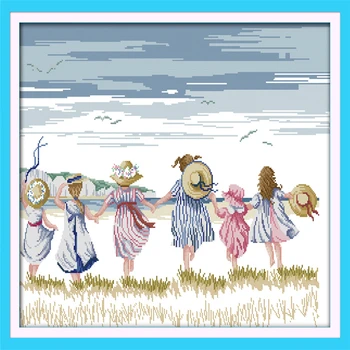 

Intimate Sisters embroidery Needlework DMC Cross Stitch Diy Cross Stitch 11CT14CT Counted Cross Stitch Kits Kits-for-mbroidery