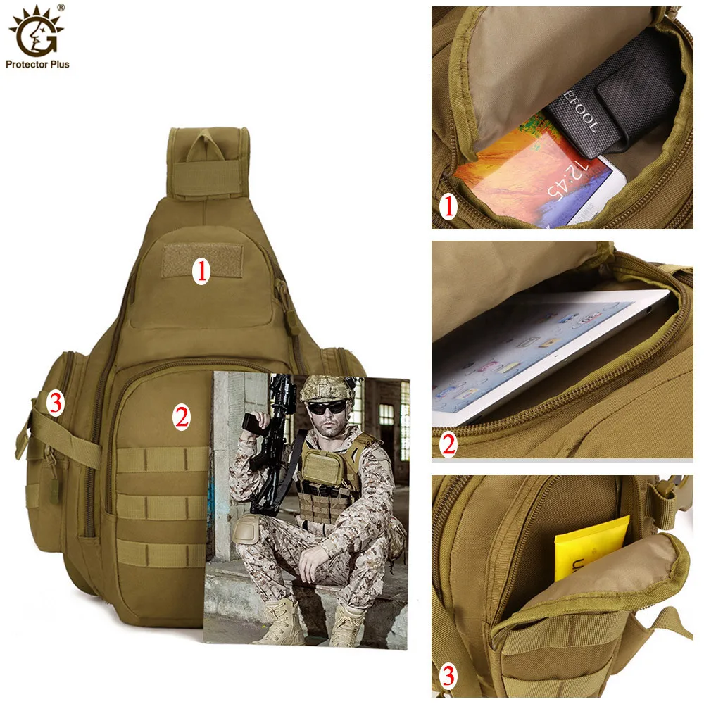  Tactical Molle Bag Military 14 Inch Laptop Backpack Anti-tearing Nylon Sports Shoulder Bag Camping 