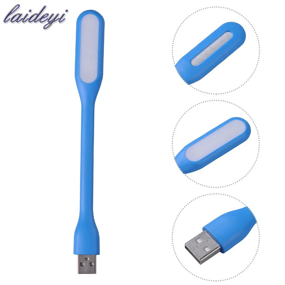 

LAIDEYI Flexible Portable USB LED Lamp Bendable Light Notebook Laptop Computer Mini For Mini USB Table Lights Toilet Light