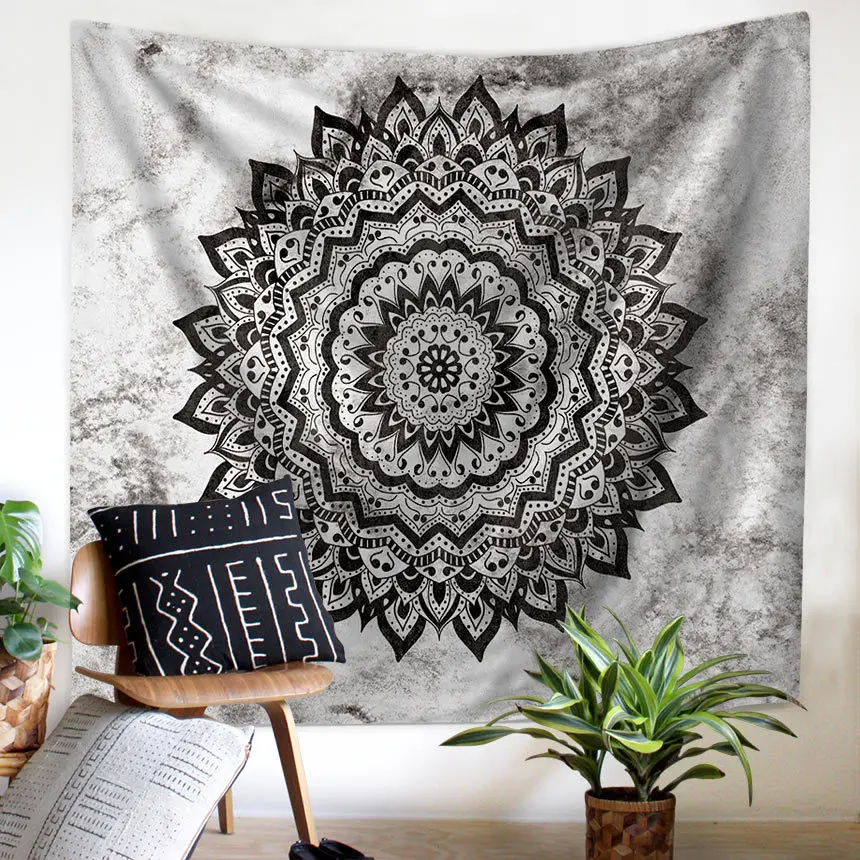 

Tapestry Mandala Flower Wall Hanging Farmhouse Home Decor Boho Bohemian Psychedelic Ceiling Window Blanket Bedspread Beach Towel