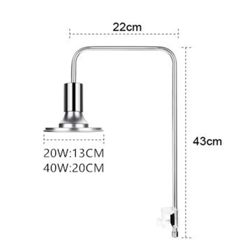 Цветной светильник, белый светодиодный светильник 20 Вт 40 Вт, аквариумный светильник с зажимом, светильник для аквариума, светильник для соленой воды, пресноводный светильник