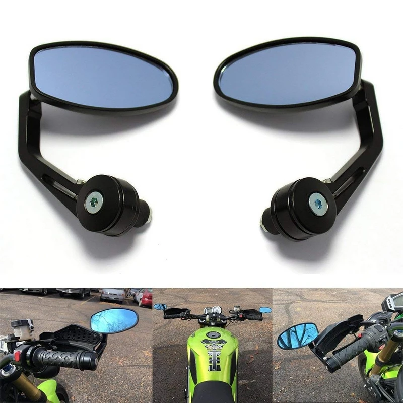 

1 Pair Motorcycle Rearview Mirrors 360 Degree Rotation Handle Bar Mirror Universal Auto Motorcycle All aluminum Rearview Mirrors