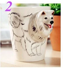 Креативный подарок love3D в форме животного керамическая кружка для кофе, молока, чая ручная роспись caneca Жираф корова Обезьяна Собака Кошка верблюд чашка со слонами - Цвет: 2