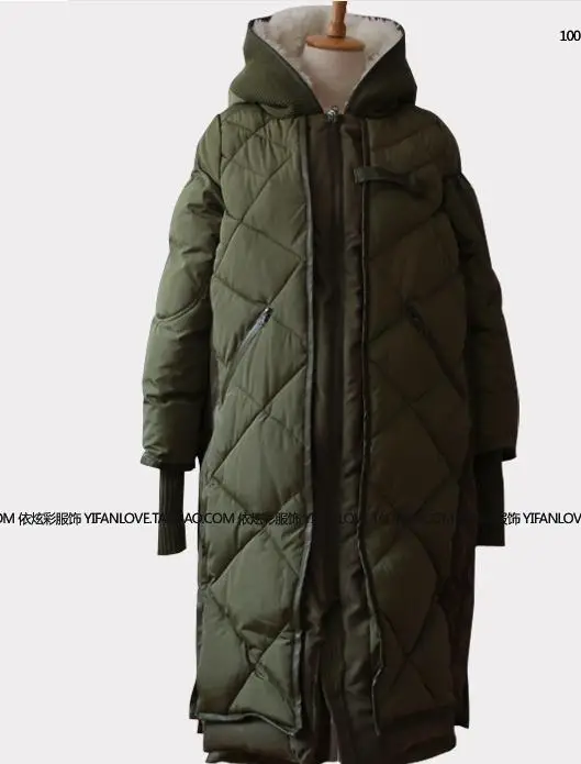 Зимние Для женщин куртка женская с подкладкой тонкий длинное зимнее пальто вниз хлопок ватные пальто Для женщин парки с капюшоном плюс Размеры q19