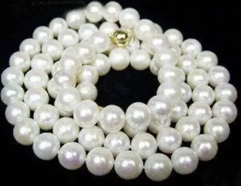 

wholesale 7-8mm AAA White Akoya Cultured Pearl Necklace 34"