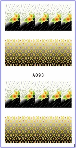 3 листов/LOT ногтей Вода Трансферы переводные наклейки на ногти наклейки котенка сердце PEACHBLOSSOM Жасмин гвоздики A093-095