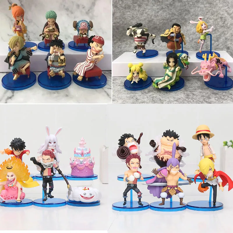 

One Piece WFC Battle of Luffy Sanji Katakuri Charlotte Linlin Big Mom Charles Jarrott Hancock Issho Zoro Usopp Nami Figures Toys