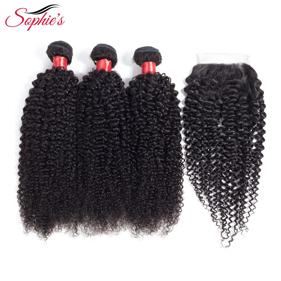 Sophie's Kinky Curly Bundles With Closure Human Hair Bundles With Closure Brazilian Hair Weave Bundles With Closure Non Remy Sophie's Kinky Curly Bundles With Closure Human Hair Bundles With Closure Brazilian Hair Weave Bundles With Closure Non Remy