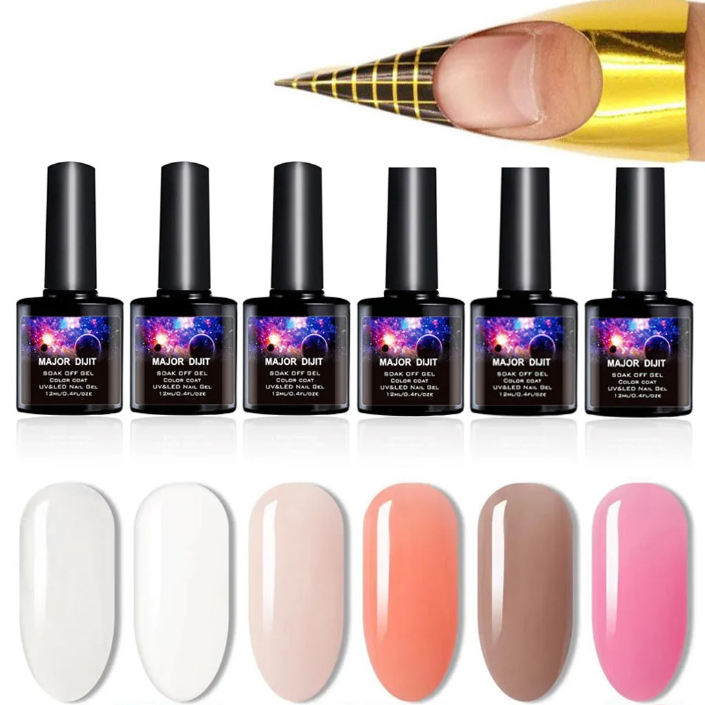 

2 pcs/ket 12ml Poly Gel 20Pcs Nail Form Set Quick Extension Gel Polish UV Lamp Varnish Nail Art Quick Building For Manicure
