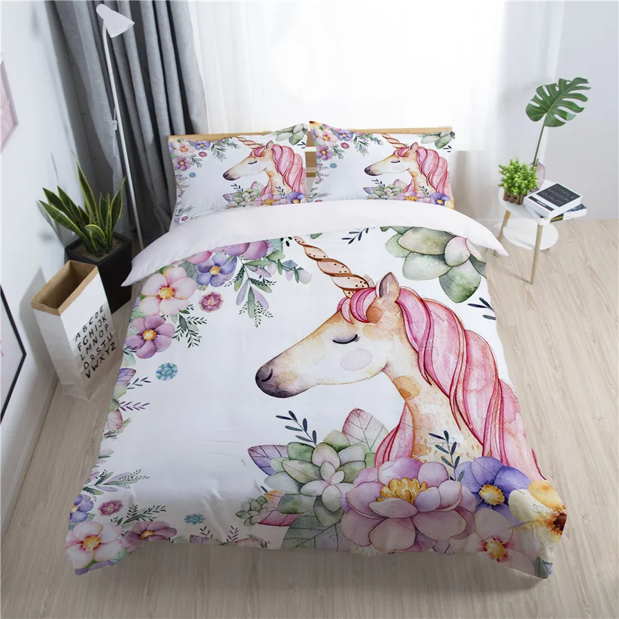 Pronovias Fairy Unicorn Children Duvet Cover Set King Queen Double