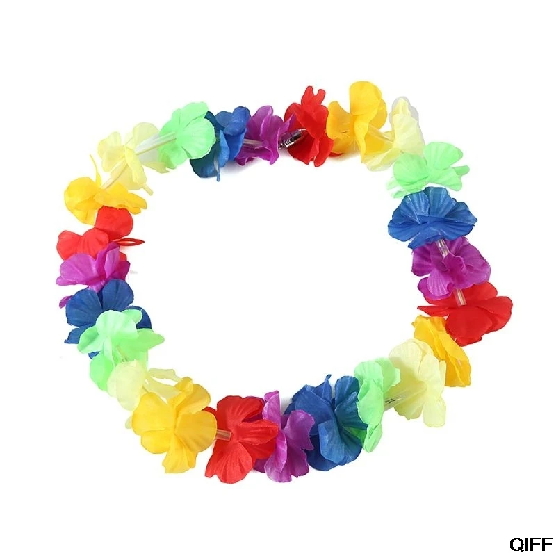 

Drop Ship&Wholesale LED Lights Hawaii Flower Garland Necklace Hula Wreath Birthday Pool Party Supply May06
