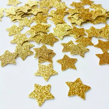 

Gold Star Glitter Confetti wedding birthday bridal baby shower Table decor scrapbook favors