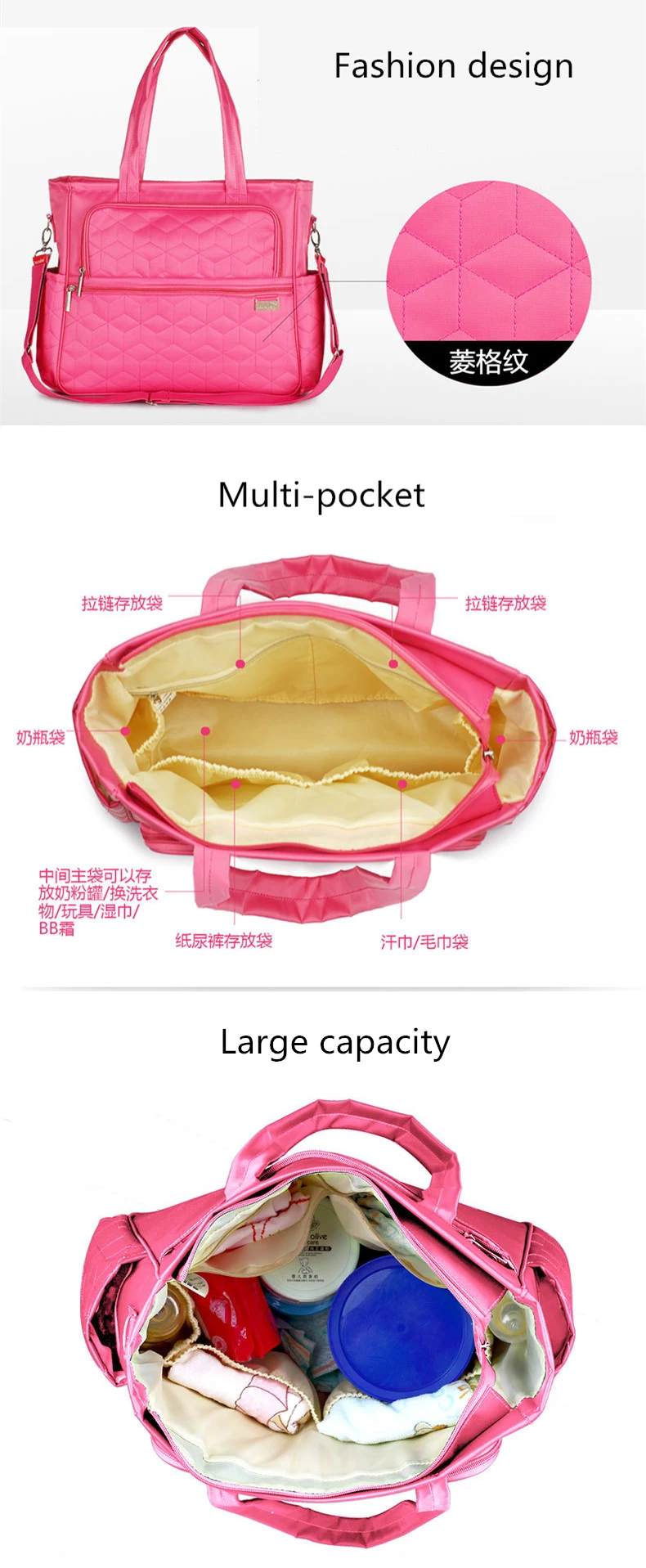 Женская сумка на плечо для мамы, сумки для подгузников для коляски, органайзер для подгузников