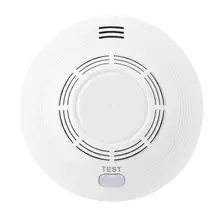 Пожарная безопасность 360 градусов автономный датчик задымления со звуко-световая сигнализация белый круглый